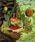 Frida Kahlo The Love Embrace of the Universe the Earth Mexico Me Diego and Mr Xolotl painting